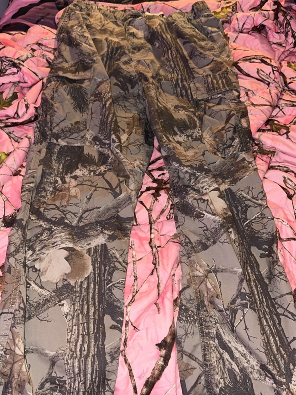 Hollister Brown & Gray Tree Camo Cargo Pants